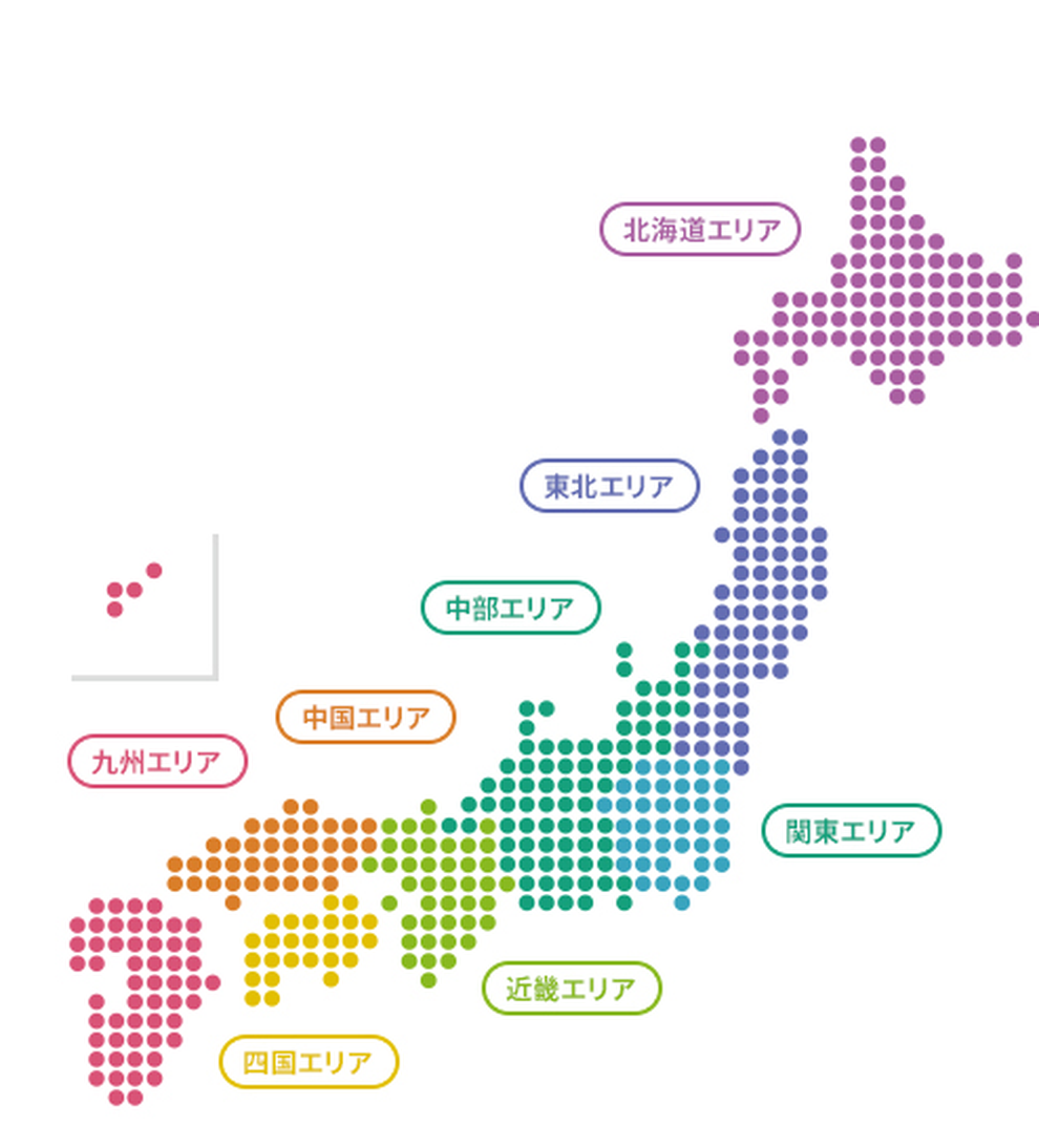 日本地図（エリア別）